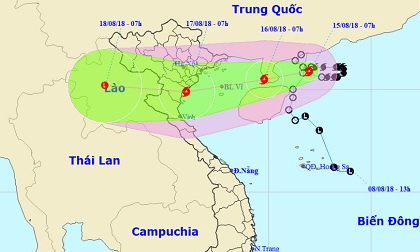 Bão số 4 gió giật cấp 11, tăng tốc hướng vào Quảng Ninh – Nghệ An