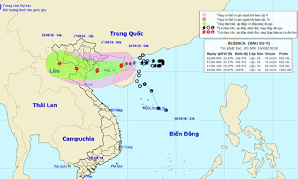 Bão số 4 cách Móng Cái hơn 200km, miền Bắc bắt đầu mưa lớn
