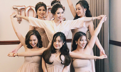 Loá mắt với biệt đội phù dâu toàn hot girl xinh đẹp có cả An Japan, Nguyễn Lê Vi