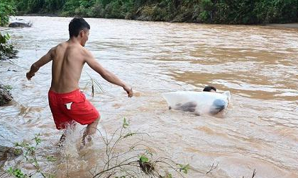 Người thầy 30 năm cùng học sinh chui túi nilon đến trường: “Mạng sống và con chữ mong manh quá!”
