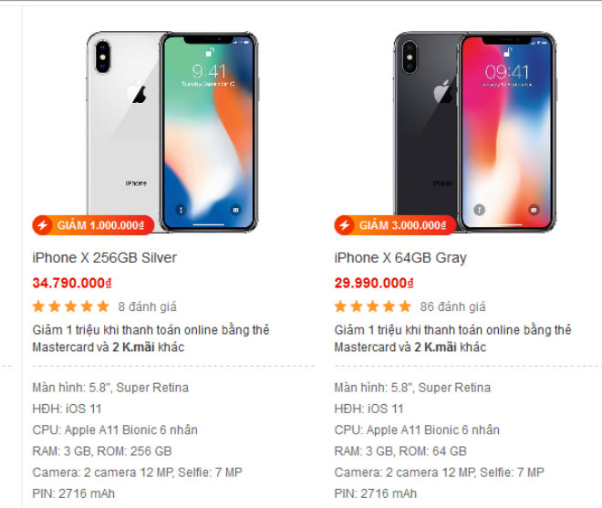 iPhone X và loạt smartphone cao cấp, tầm trung giảm sốc ở Việt Nam - 1