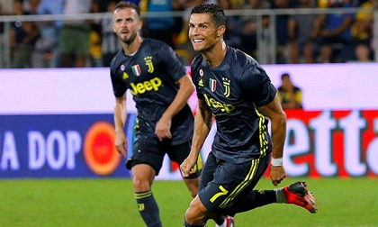 Ronaldo ghi bàn, Juventus chễm chệ trên đỉnh bảng