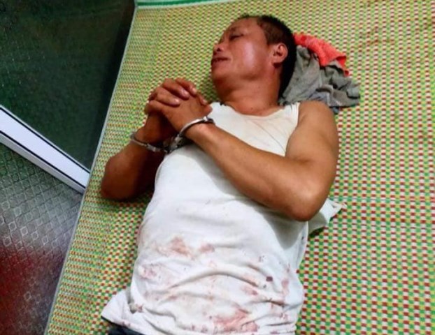 Nguyễn Văn Tiến bị bắt giữ. Ảnh: A. Quỳnh