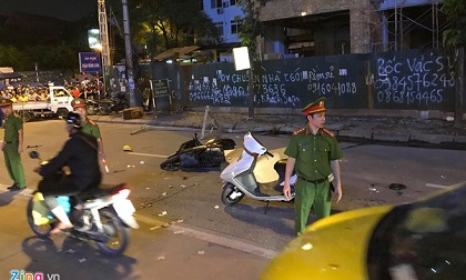 Khung sắt công trình trên cao rơi đè chết cô gái đi đường