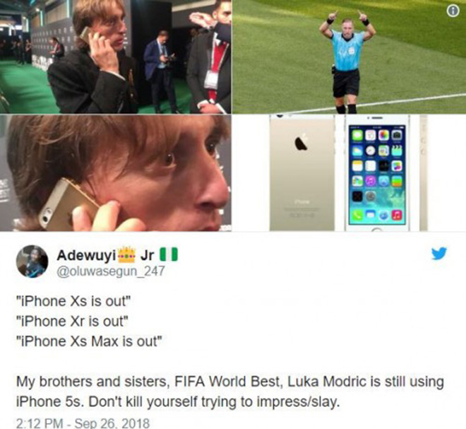 Siêu sao Modric hưởng lương 275 tỷ đồng/năm vẫn xài iPhone 5s - 2