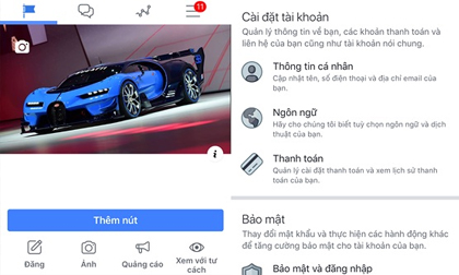 Cách đổi số điện thoại 11 số trên Facebook