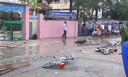 Vụ dây điện rớt khiến 6 HS thương vong: Mọi người gào thét trong bất lực