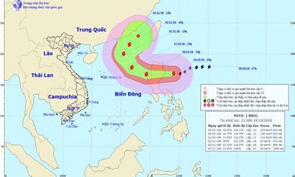 Dự báo thời tiết 30/10: Siêu bão Yutu gây mưa, gió giật cấp 15