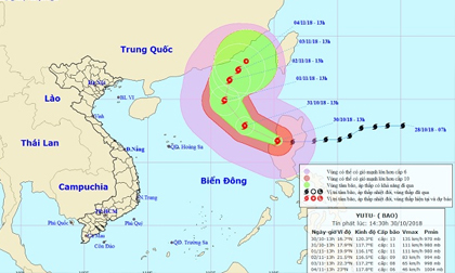 Siêu bão Yutu giật cấp 15 áp sát Biển Đông, ban hành công điện khẩn