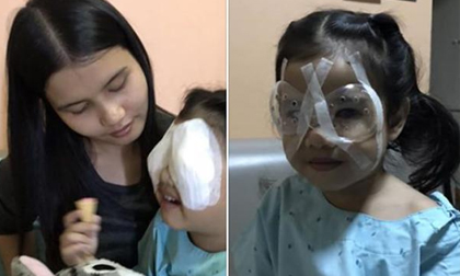 Hành động sai lầm của cha khi cho con ăn cơm khiến bé gái 4 tuổi phải phẫu thuật mắt