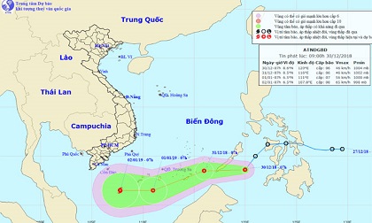 Áp thấp nhiệt đới giật cấp 8 tăng tốc vào Biển Đông, khả năng mạnh thành bão
