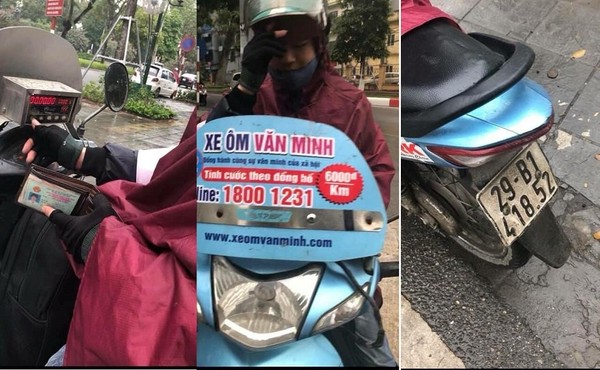 Hình ảnh tài xế T. chặt chém 500.000 đồng cho quãng đường gần 10km gây xôn xao dư luận.