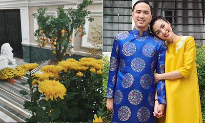 Tăng Thanh Hà khoe biệt thự triệu đô ngập tràn hoa trái ngày Tết