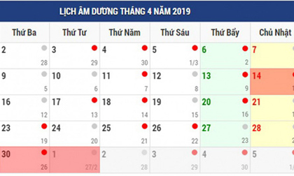 Giỗ Tổ Hùng Vương, 30-4 và 1-5: Người lao động được nghỉ 8 ngày