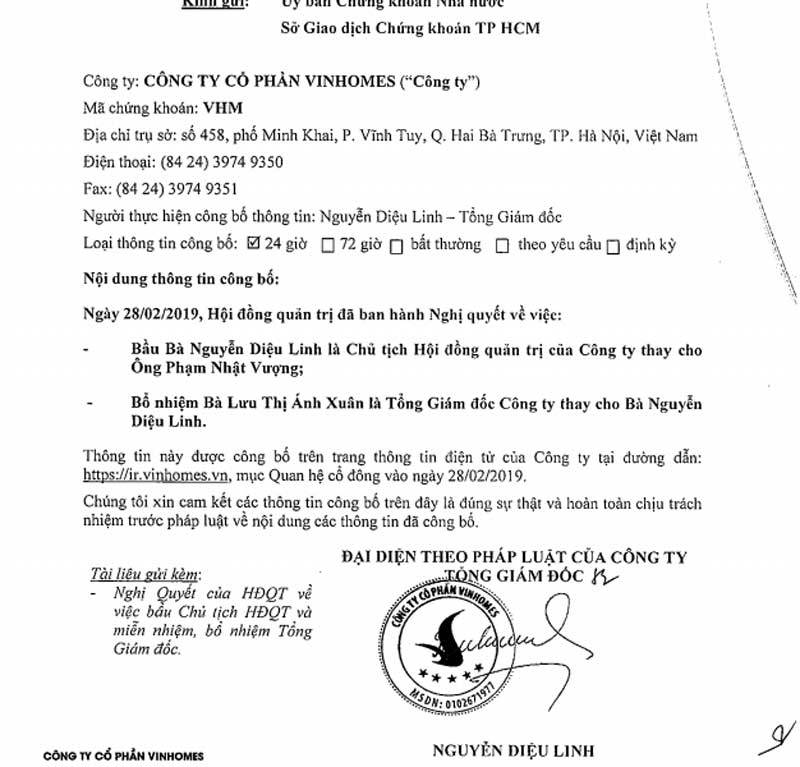 Ông Phạm Nhật Vượng thôi Chủ tịch Vinhomes, 14 tỷ USD vào tay nữ tướng