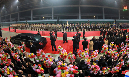 Ông Kim Jong Un đã về tới Bình Nhưỡng