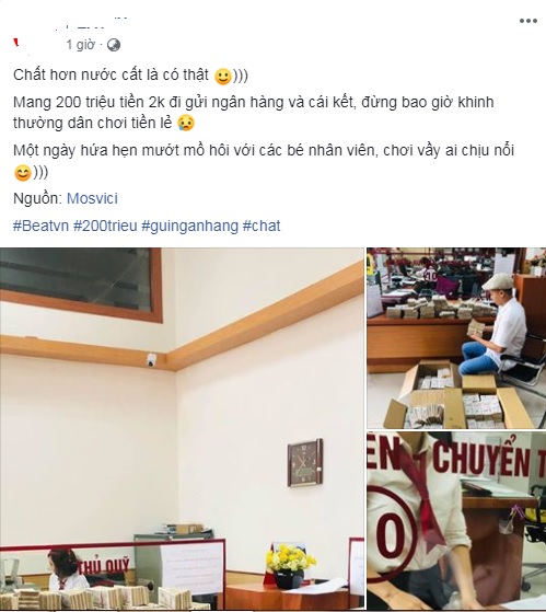 Soái ca tiền lẻ mang 200 triệu đi gửi tiết kiệm và cái kết toát mồ hôi cho nhân viên ngân hàng
