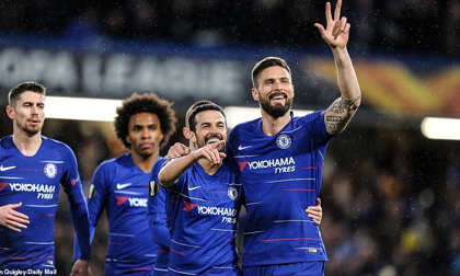 Thắng '3 sao', Chelsea đặt 1 chân vào tứ kết Europa League