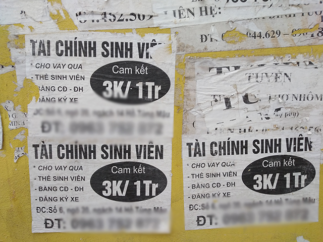 tin dung den lai suat 200%/nam bua vay, “siet co” sinh vien hinh anh 1