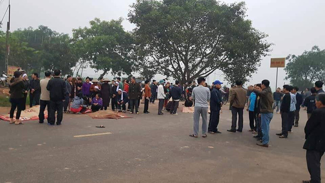 Hiện trường vụ tai nạn làm 7 người chết. Ảnh: NĐ