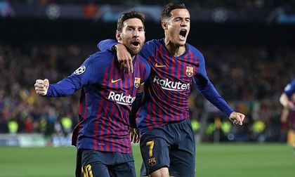 Messi chói sáng, Barca tiễn MU rời Champions League