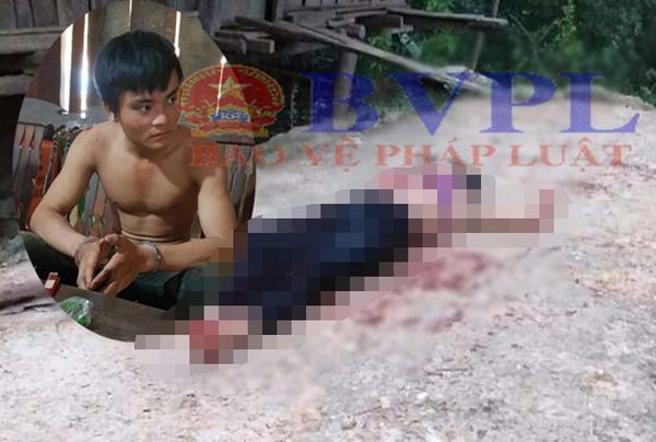 Nghi phạm Quốc và hiện trường vụ án. Ảnh Báo Bảo vệ pháp luật