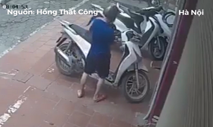 Trộm bẻ khóa xe SH nhanh như chớp ở Hà Nội
