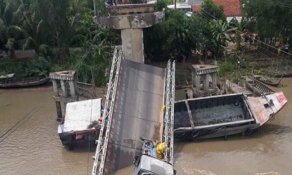 Cầu ở Đồng Tháp sập sau ít tháng dừng thu phí BOT