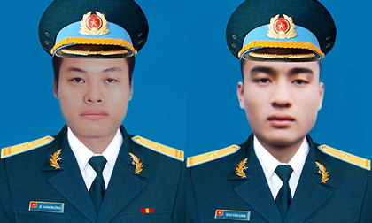 Bộ Quốc phòng thăng quân hàm 2 phi công hy sinh trong vụ máy bay rơi
