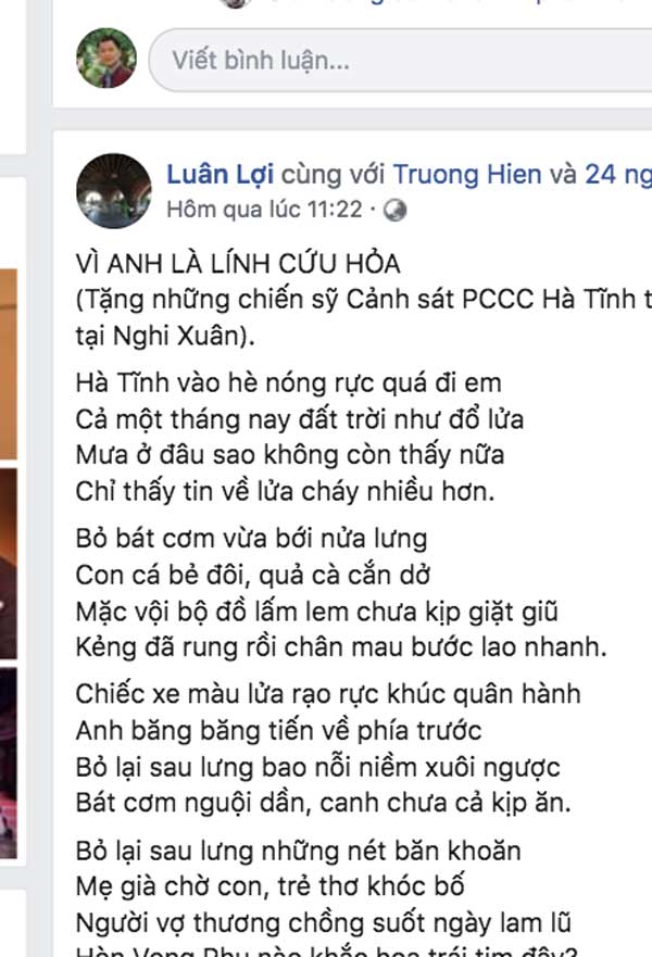 Rơi nước mắt những dòng sẻ chia người lính chữa cháy rừng ở Hà Tĩnh - 1