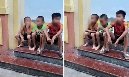 Ba anh em kiệt sức thoát khỏi xe ô tô của người đàn ông lạ