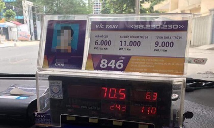 Hà Nội: Đi taxi 6,3km, du khách Nhật nghi bị tài xế hãng VIC chặt chém đến 700 ngàn