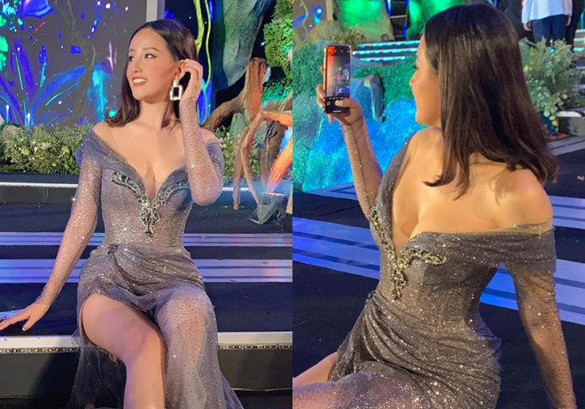 mai phuong thuy dien vay xe sau ho henh, suyt lo vong 1 tren song truc tiep hinh anh 1