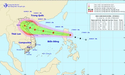 Dự báo thời tiết 28/8, bão vào Biển Đông