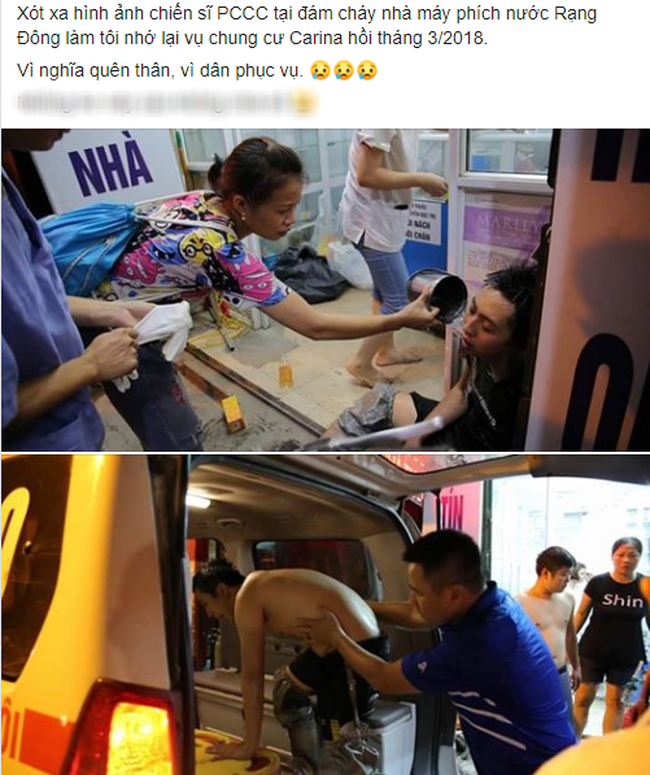 Hình ảnh chiến sĩ PCCC ngạt khói trong vụ cháy kinh hoàng ở Hà Nội khiến cộng đồng mạng xót xa