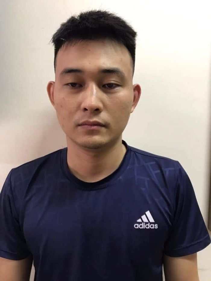 Ngọ Đức Thuận tại cơ quan công an.