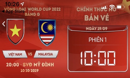 Vì sao vé trận Việt Nam vs Malaysia hết sạch sau 4 phút mở bán?