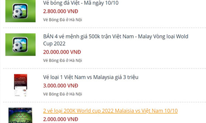 Vé trận Việt Nam - Malaysia đã lên chợ đen, giá gấp 5 lần