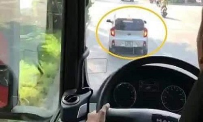 Truy tìm xe Kia Morning không nhường đường xe cứu hỏa