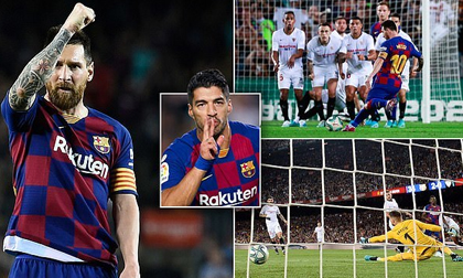Messi ghi siêu phẩm, Barca vùi dập Sevilla và ăn 2 thẻ đỏ