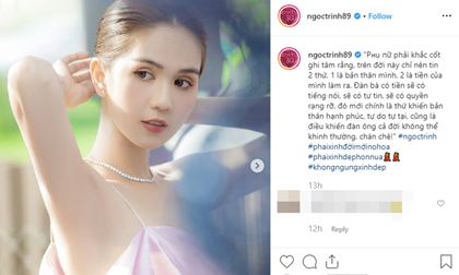 Sau phát ngôn 'nhan sắc quyết định tất cả', Ngọc Trinh tiếp tục triết lý về quyền lực của người đàn bà có tiền