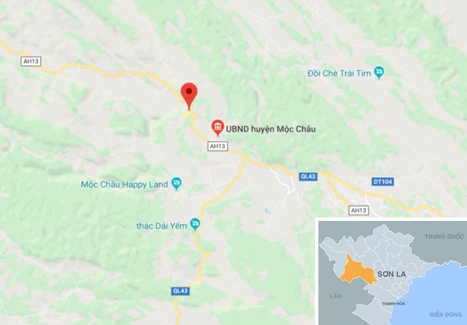 Xe khach roi xuong vuc, hanh khach dap cua kinh thoat than hinh anh 2 map_sonla_tn.jpg