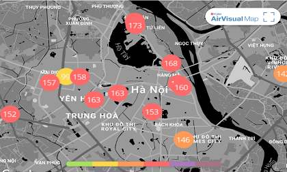Chất lượng không khí ngày 30/12: Gần Tết Dương lịch, Hà Nội lại ở mức đỏ, có hại cho sức khỏe