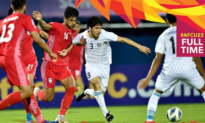 ĐKVĐ U23 Uzbekistan bị Iran cầm hòa 1-1 trong trận ra quân