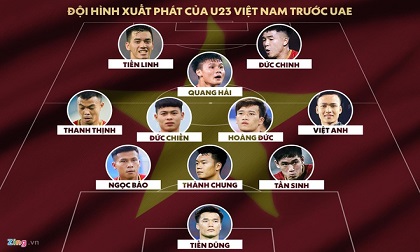 Bùi Tiến Dũng bắt chính ở trận ra quân của U23 Việt Nam