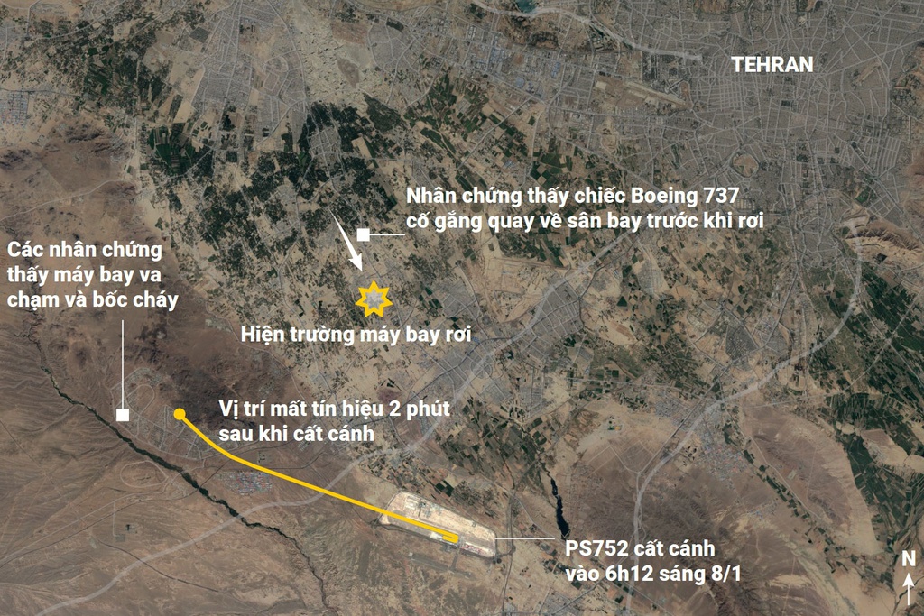 Hang loat sai sot chi tu khien Iran ban nham may bay cho 176 nguoi hinh anh 1 map_1.jpg
