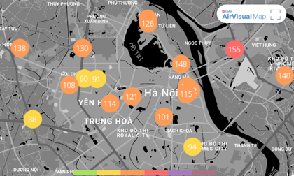 Chất lượng không khí ngày 18/1: Dù có mưa nhưng không khí ở Hà Nội xấu đi