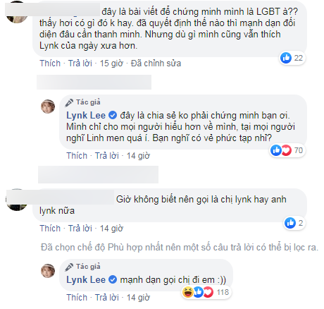 Lynk Lee khuyên mọi người mạnh dạn gọi mình là chị.