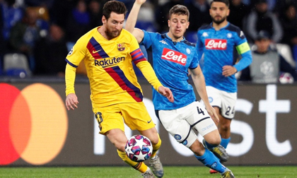 Barca thoát thua trước Napoli trong ngày Messi im tiếng