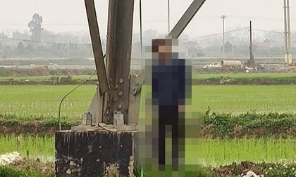 Bàng hoàng phát hiện người đàn ông tử vong trong tư thế treo cổ dưới cột điện cao thế